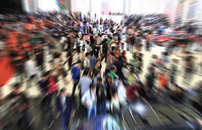 crowd at exhibition