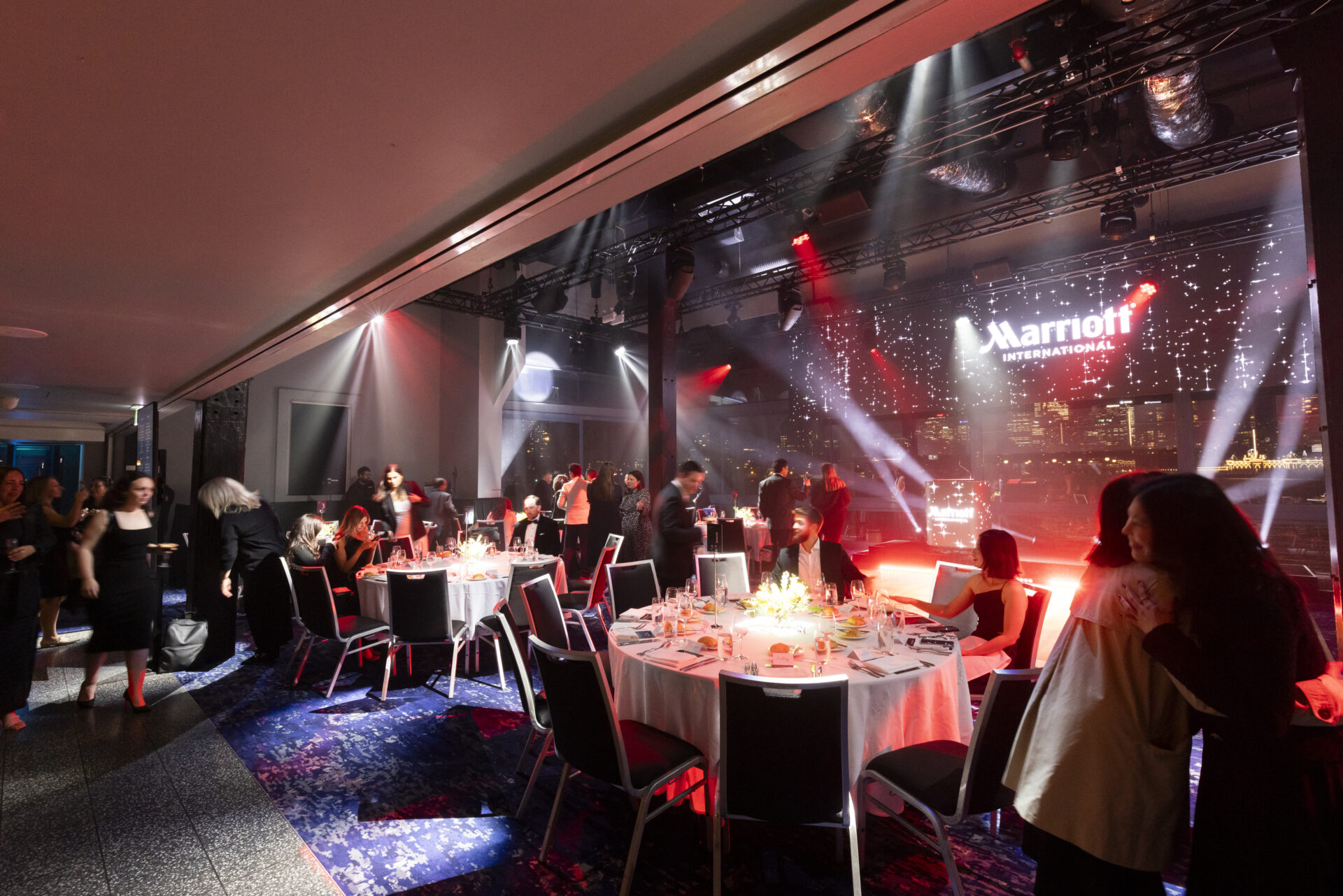 Microhire-PierOne-Sydney-Harbour-Gala-Dinner-Stageshow-LED-AV-Lighting