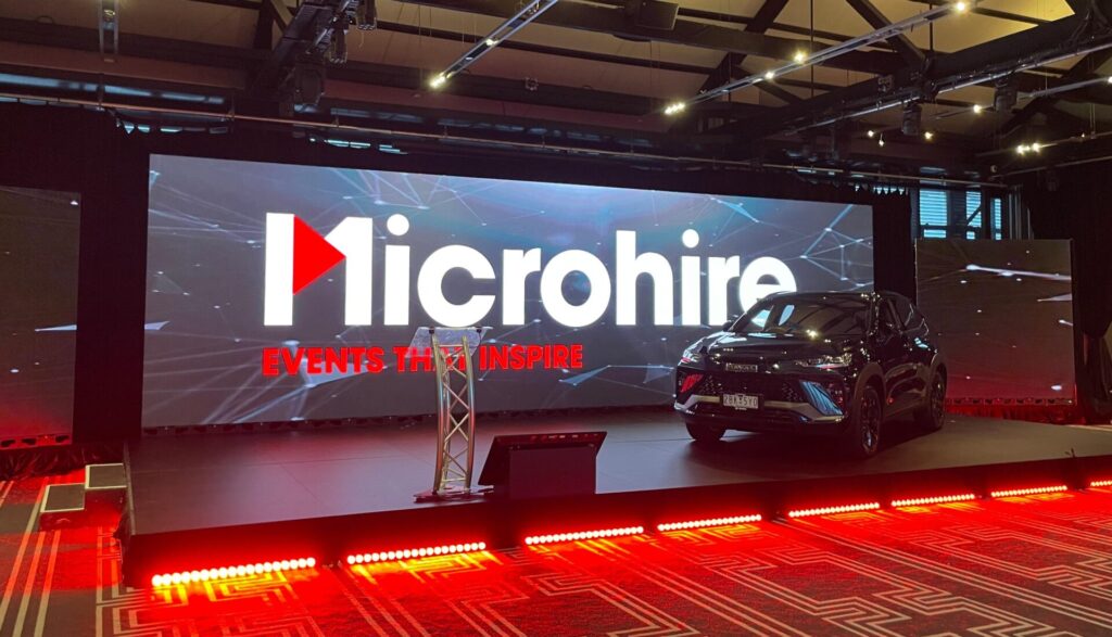 Microhire and GWM Car Launch Microhire-Stage-Sets-Audio-Visual-Hire